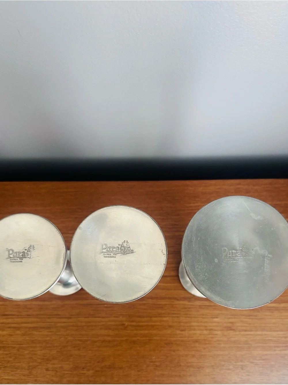 Vintage Silver Pewter Candlestick Holders Set of 3 Graduated Candle Sticks